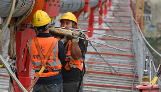 冠航防墜器守護黃桷沱長江大橋高空作業工人安全
